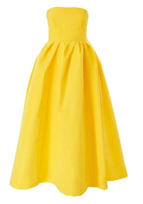 Carolina Herrera strapless midi dress - Yellow