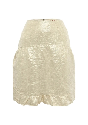 Marni Pre-Owned metallic-effect mini skirt - Gold