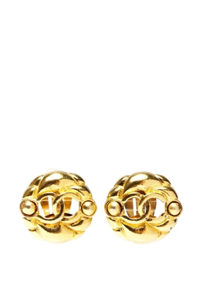 CHANEL Pre-Owned 1988 CC clip-on earrings - Gold