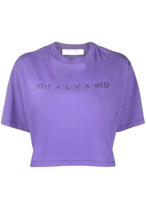 1017 ALYX 9SM logo-print cropped T-shirt - Purple