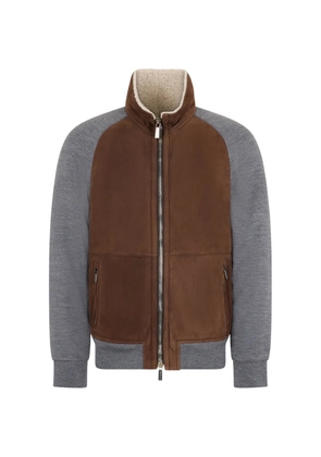 Moorer zip-up bomber jacket - Brown