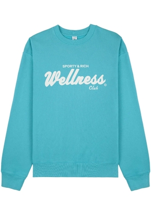 Sporty & Rich Draft logo-print sweatshirt - Blue