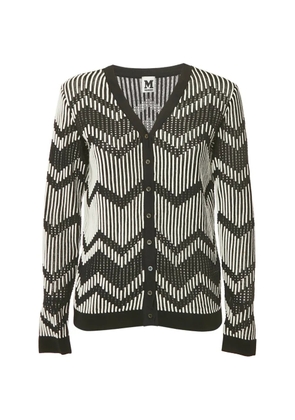 Missoni Pre-Owned zigzag-pattern knit cardigan - Black