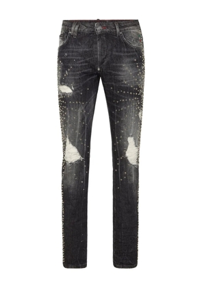Philipp Plein studded distressed jeans - Grey