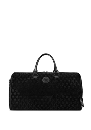 Philipp Plein logo-pattern travel bag - Black