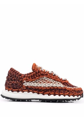 Valentino Garavani crochet low-top sneakers - Orange
