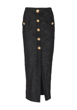 Balmain patterned-jacquard skirt - Black