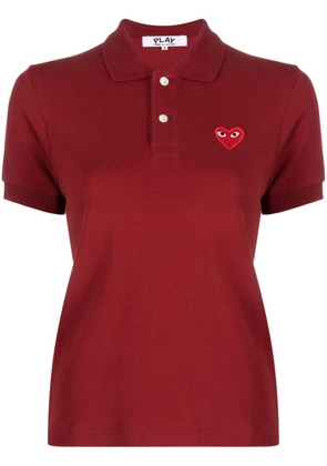 Comme Des Garçons Play logo embroidered cropped polo shirt