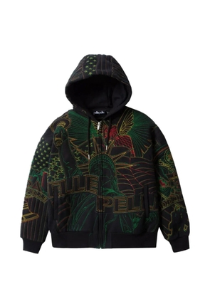 Who Decides War x Pelle Pelle Monument zip-up hoodie - Black