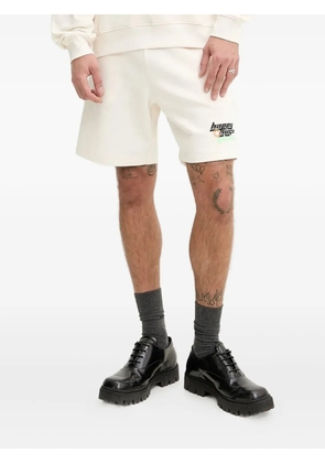 HUGO logo-print track shorts - White