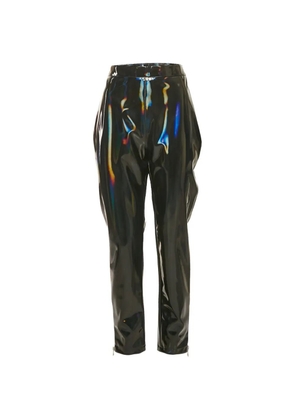 Balmain Pre-Owned iridescent zip trousers - Black