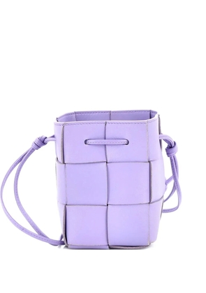 Bottega Veneta Pre-Owned Cassette Maxi Intrecciato Leather Mini bucket bag - Purple