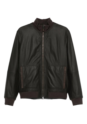 Canali leather jackets - Brown