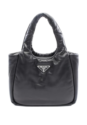 Prada Pre-Owned 2010s triangle-logo leather tote bag - Black