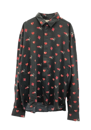 Saint Laurent Pre-Owned 2000s heart-print shirt - Black