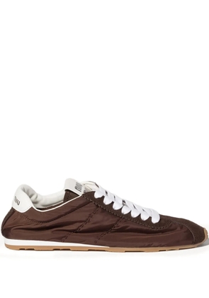 Miu Miu Plume suede trainers - Brown