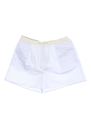 Miu Miu Pre-Owned 2020s striped shorts - Blue