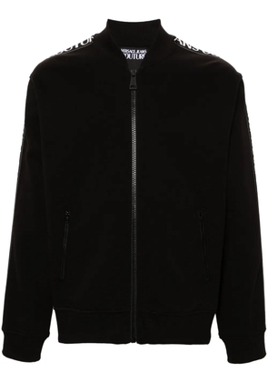 Versace Jeans Couture logo-trim zip-up sweatshirt - Black