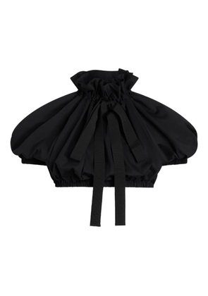 Patou ruffled cropped top - Black
