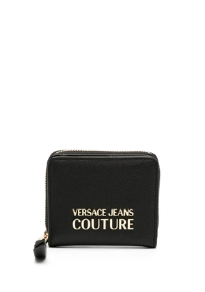 Versace Jeans Couture logo-plaque textured wallet - Black
