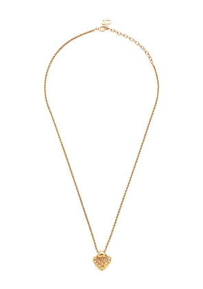 Christian Dior Pre-Owned 2000s heart-pendant necklace - Gold