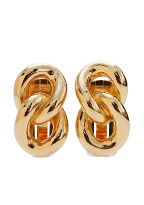 Christian Dior Pre-Owned twisted clip-on earrings - Gold