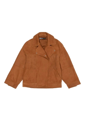 Bimba y Lola fringe-detailing leather jacket - Brown