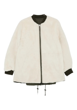 Yves Salomon zip-fastening coat - Green