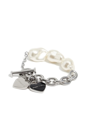 Bimba y Lola heart-charm chain bracelet - Grey