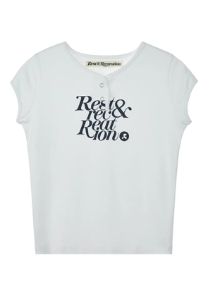 Rest&Recreation cap-sleeve logo T-shirt - White