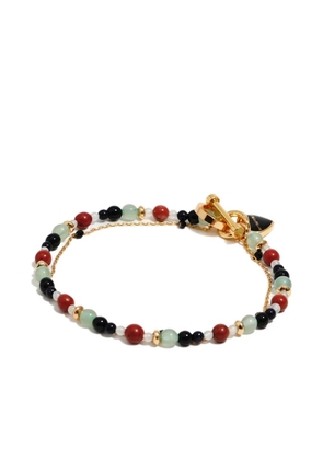 Bimba y Lola double-layer heart logo stones bracelet - Gold