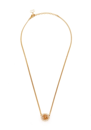 Christian Dior Pre-Owned CD logo-pendant chain necklace - Gold