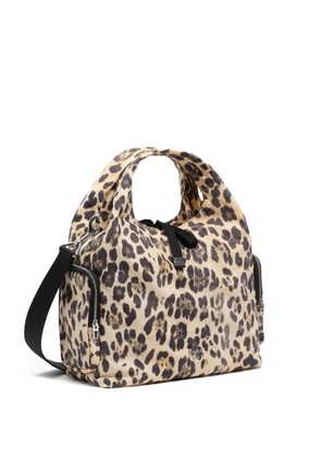 Bimba y Lola leopard-print tote bag - Brown