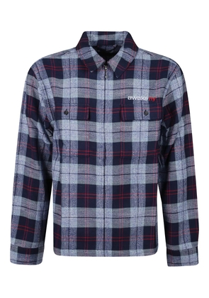 Awake NY flannel zip-up shirt - Blue