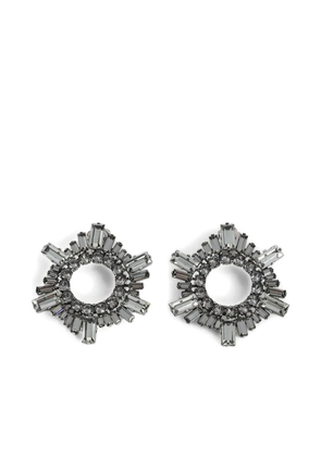 Amina Muaddi crystal-embellished earrings - Grey
