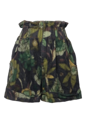Fendi Pre-Owned 2019 floral-motif shorts - Green