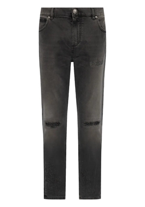 Balmain distressed finish slim-cut jeans - Black