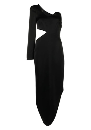 V:PM ATELIER Selene one-shoulder asymmetric dress - Black