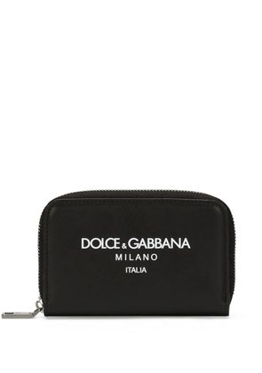 Dolce & Gabbana logo-print leather wallet - Black