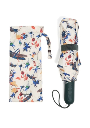 Bimba y Lola insect-print floral umbrella - Yellow