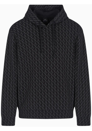 Armani Exchange french-terry hoodie - Black