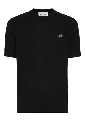 Philipp Plein logo-patch T-shirt - Black