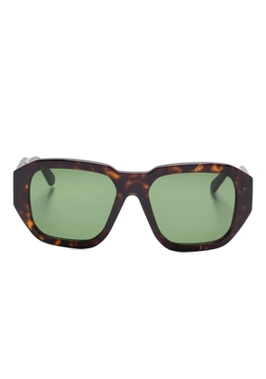 FACE HIDE geometric tortoiseshell sunglasses - Brown