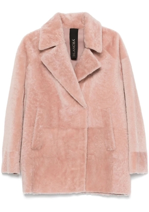 Blancha shearling short coat - Pink