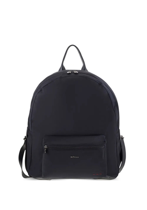 Kiton logo zipped backpack - Blue