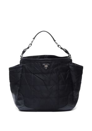 Prada Pre-Owned 2000-2020s quilted panelled shoulder bag - Black
