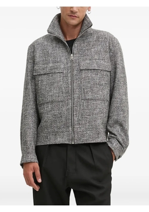 HUGO Juliano zip-up textured jacket - Grey