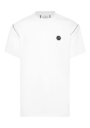 Philipp Plein quilted-shoulder short-sleeve T-shirt - White
