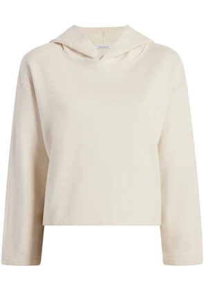 Another Tomorrow cropped jersey hoodie - Neutrals