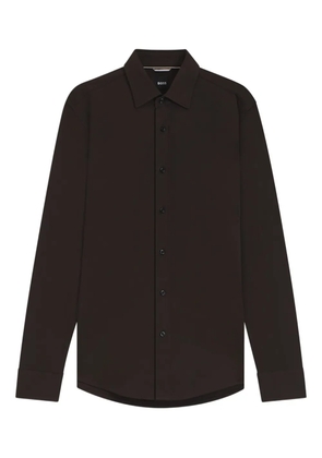 BOSS long-sleeve button-fastening shirt - Brown